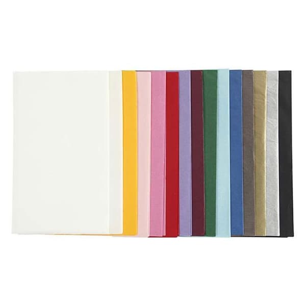 Silkpapper - Assortiment - 50 x 70 cm - Blandade färger - 30 st - Blandet