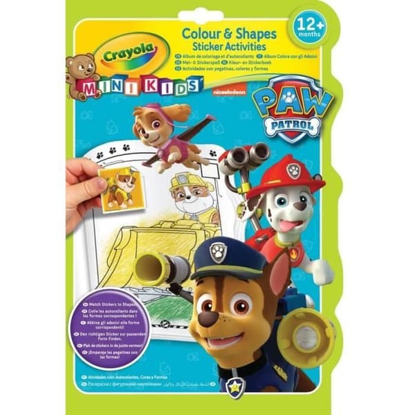 Crayola - Mini Kids - Paw Patrol Målarbok &amp; klistermärken - Målar för barn och småbarn