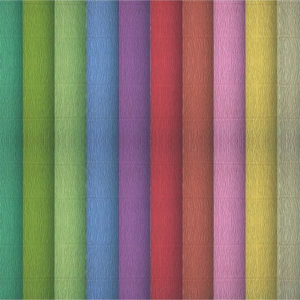 Crepepapper - silkpapper Top 2000 - 400153933 - Krynklat silkpapper Creatino 25x200cm pastellblandning (10)