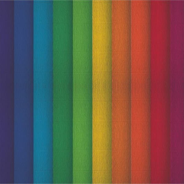 Creppapier - silkpapper Top 2000 - 400153936 - Kreppsilkpapper Creatino 25x200cm regnbågsblandning (10)