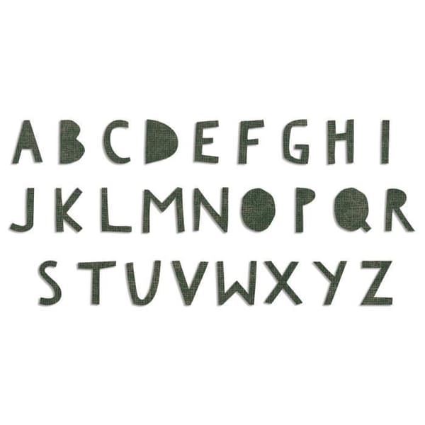 Sizzix Bigz stämpelmall "XL Alphabet Die - Cutout Upper by Tim Holtz"