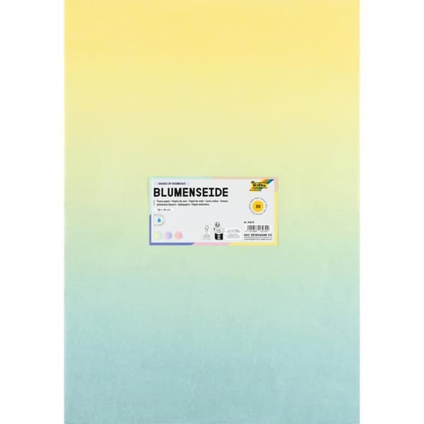 Creppapper - silkespapper Folia - 90078 - Blommig Silk, Multicolor, One Size