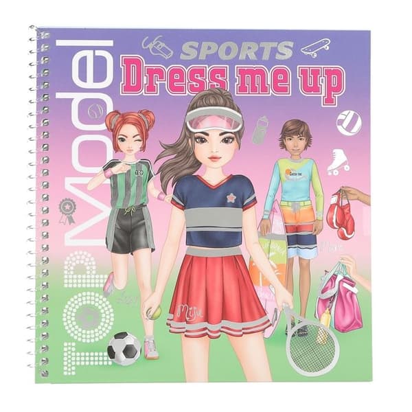 Album för färgläggning TOP Model Klä på mig modell Sport