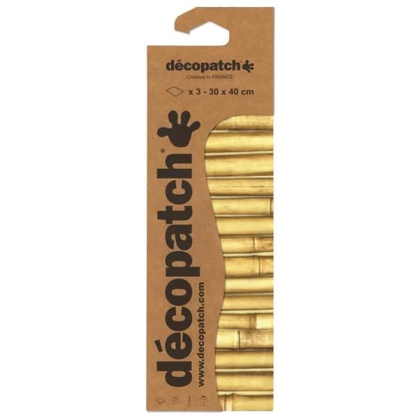 Pochette 3 Ark Decopatch Identiska Ref 901 Bambus