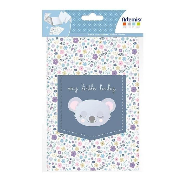 Mini Scrapbooking Baby Album - Blå Koala - 20,3 x 14,3 cm