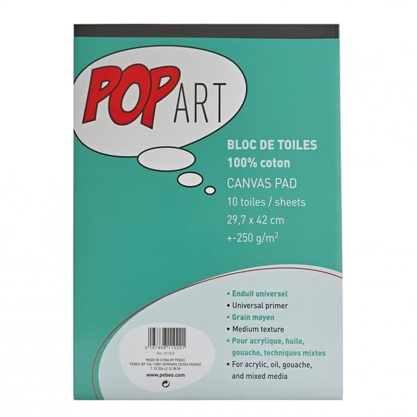 Canvasblock - Ej specificerat - 10 dukar - 100% bomull - 29,7x42 cm - Mellankornig