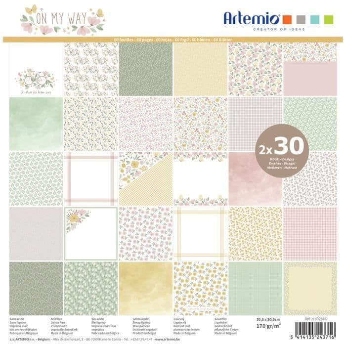 Scrapbooking Paper Pad On my way - 30 x 30 cm - 60 sidor
