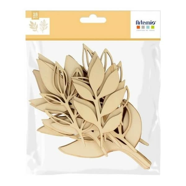 Träsilhuetter - Artemio - Slow Life - 18 stycken - Naturliga dekorationer - DIY