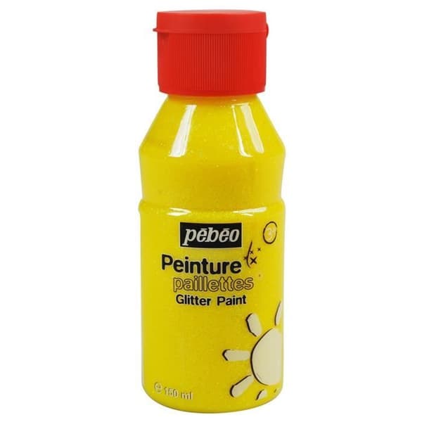 Pébéo Glitter Paint 1 Flaska Gul 150 ML - 055800
