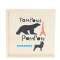 Miniatyrbild 3 av 5: Coffret Tampons Pompon - 19 x 19 x 4 cm - Beige