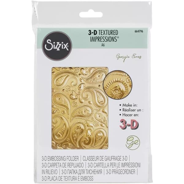 Sizzix 3D texturerade avtryck av Georgie Evans-Paisley