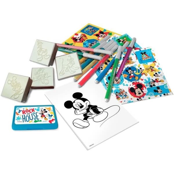 Fylld ryggsäck - MULTIPRINT - 24945 - 4 Mickey-stämplar