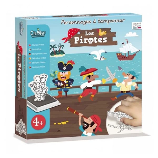 Crea lign - Tecken att stämpla - Pirater - Spel för barn - Stämpel