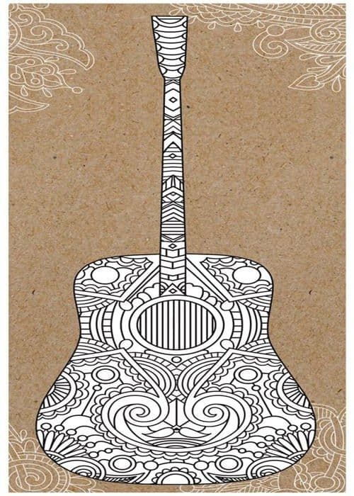 Paper House - 277398 - Housediecut Colored Paper Imitating Cards - Guitar, Others, Multicolor