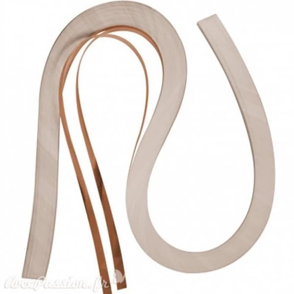 Pappersremsor för dubbelsidig kopparquilling 0,6x53cm 100p - Koppar 0,6 x 53 cm