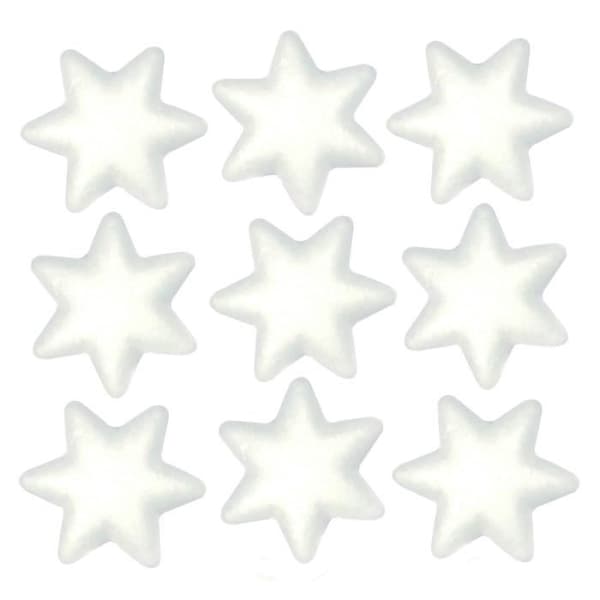 Polystyrenestjärna - LePolystyrène - 5 cm - 9 st - Blandat - {färg}