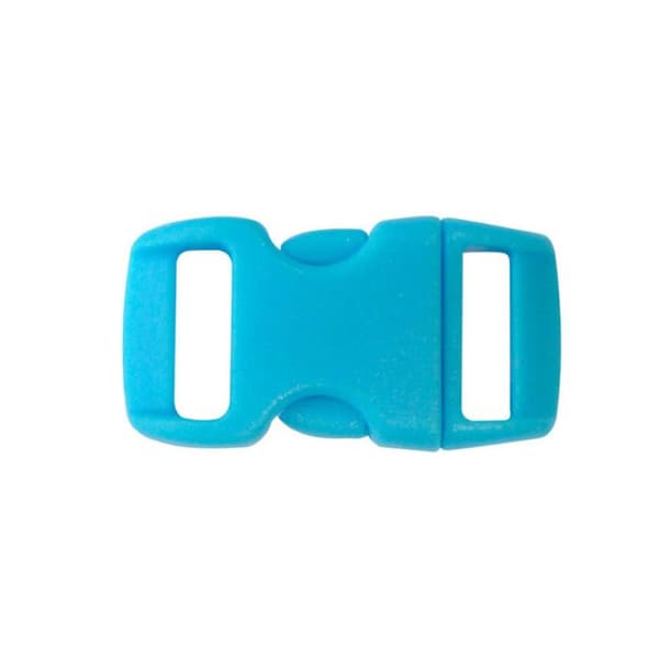 Plastclipslås (ideal för Créacord) 3 x 1,5cm Blå x10