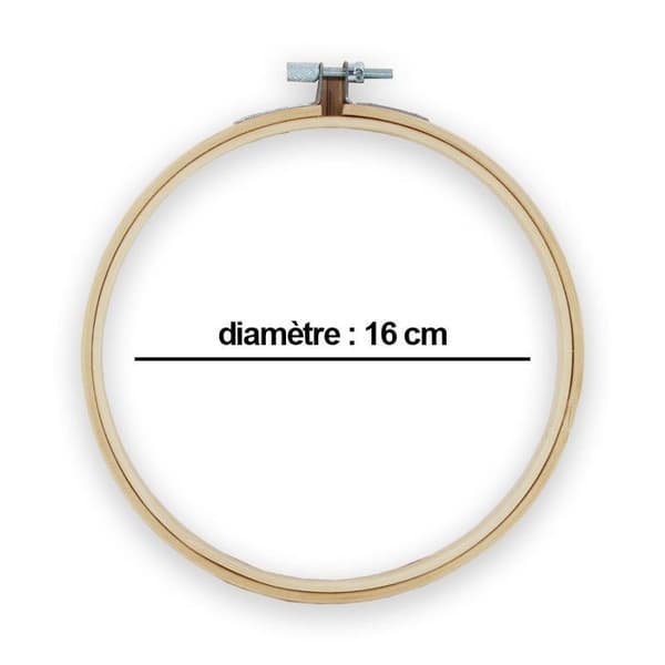 Broderitrumma med justerskruv diam. 16 cm - MegaCrea {färg}