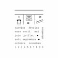 Miniatyrbild 2 av 2: Tampons Klara - Artemio - Naissance - 9x7cm - Transparent - Multikolor - Blandad