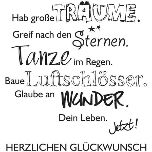 Rayher Hobby Rayher tysk stämpel lebe dein leben 7 x 7 cm - 28981000