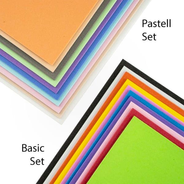 Mce-commerce scrapbooking-set - A705120 - Set med 20 skumplattor - Format 20 x 29 cm - Tjocklek: 2 mm, färgad, DIN A4