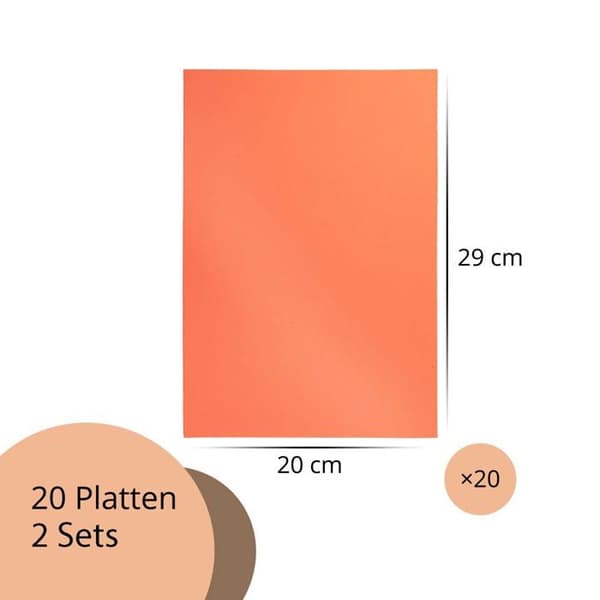 Mce-commerce scrapbooking-set - A705120 - Set med 20 skumplattor - Format 20 x 29 cm - Tjocklek: 2 mm, färgad, DIN A4