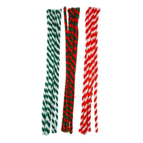 Kreativt kit - CTOP - Tvåfärgade larver - 30 cm - 24 delar - Julfärger