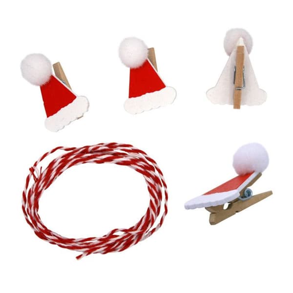 Klädnypor - Trä - Dekorativt - Tomteluva - Adventskalender