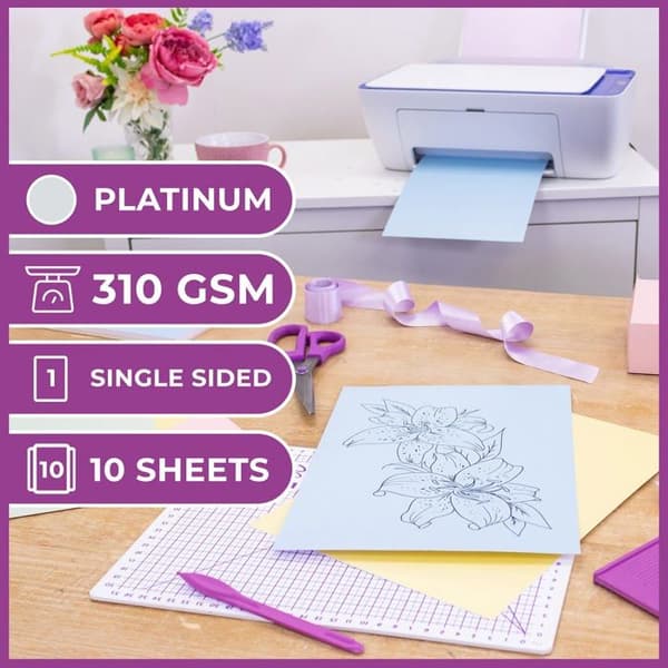 Crafters companion scrapbooking-kit - CP10-PLAT - Crafter's Companion - 10 stycken - Centura Pearl, Platinum, A4