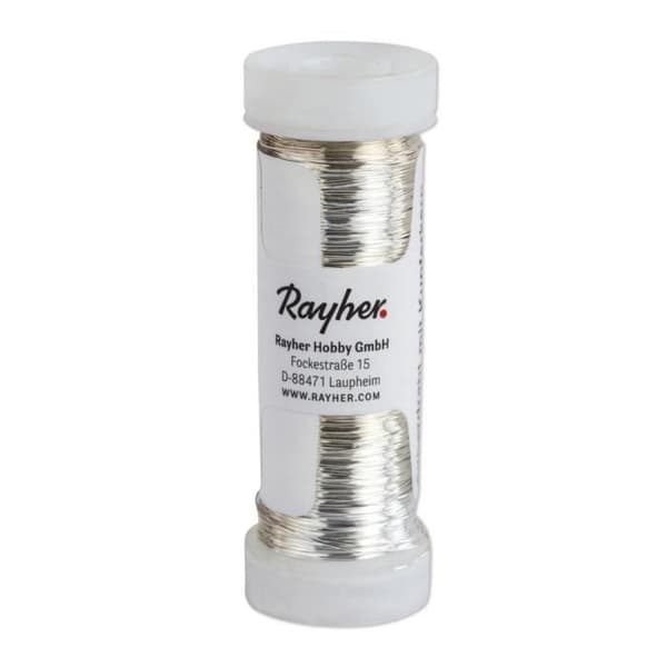Fil - Silver - 0,40 mm - Spole 40 m - Dekorationer - Kreativitet