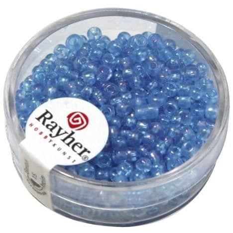 Rayher Hobby Rayher 14383289 Pärlor med Silverreflexer + Regnbåge, Weber på 4 mm, Låda 17 g, Po