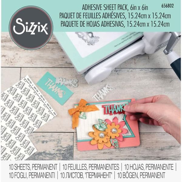 Klisterark - Permanent - 10 stycken - 15,24x15,24 cm - Scrapbooking - Sizzix