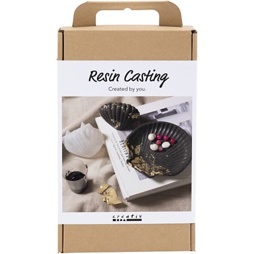Creativ - Craft Kit Resin Casting, Mussel, black, gold (977818)