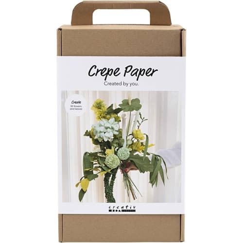 Creativ - Crepe Paper, Flower Bouquet, Light Green, Dark Green, Pastel Green, White - ()
