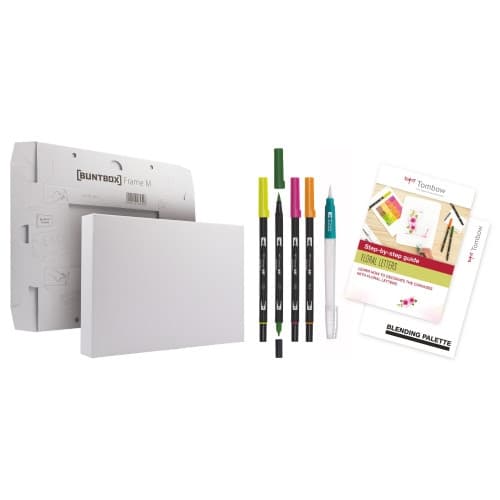 Tombow - Watercoloring Canvas set Floral Letters