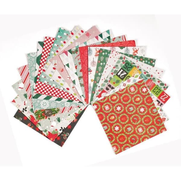 Pappersark - MegaCrea DIY - Trendigt jul - 15,2x15,2 cm - Förpackning med 20 st