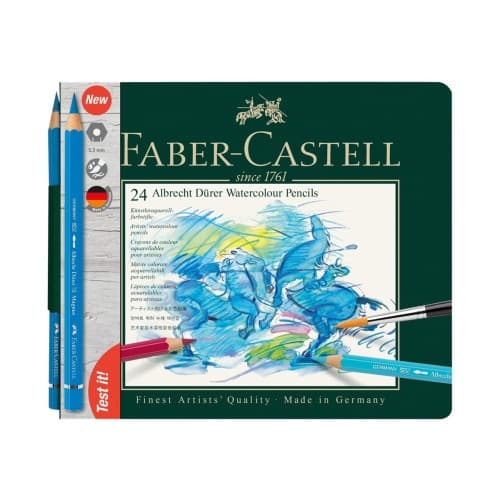 Faber-Castell ALBRECHT DÜRER - färgpenna - svart, ljusgrön, magenta, varmt grå V, helioblå-rödaktig, smaragdgrön, ultramarin, vit, kadmiumgul, mörkt k