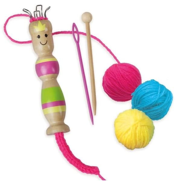 Stickning DIY Kit - Lena - 42375 - 3 färger - Plastnål - Trästickning