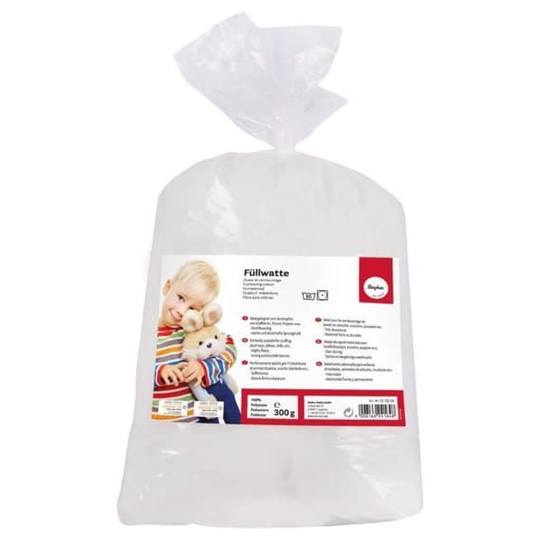 Rayher Hobby Rayher - Vaddering Vadd, mycket mjuk, 300g väska, 100% polyester, tvättbar, vit - 3315000