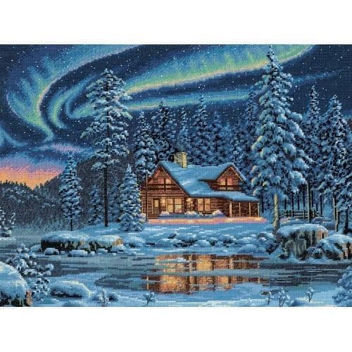 Mått Aurora Borealis korsstygnskit - 35212