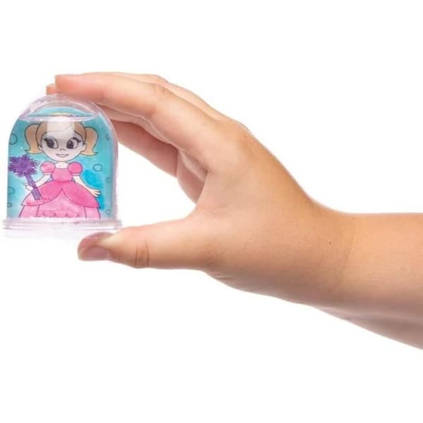 Baker Ross Snow Princess Color-In Snow Globe Kit (kartong med 4) - Konst och hantverk för barn - AT168