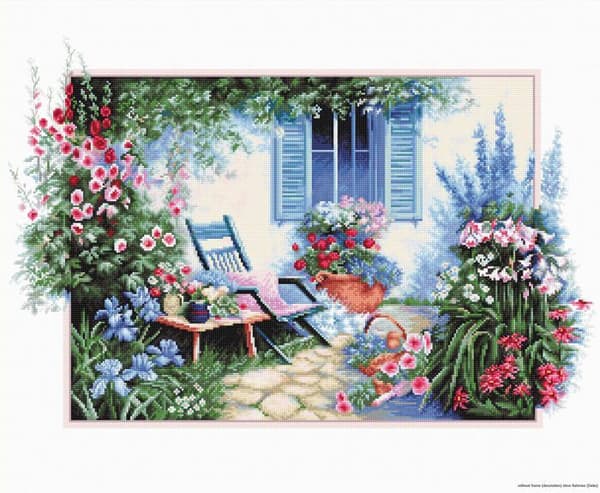 Lucas Scrapbooking Kit - B2342 - Cotton Cross Stitch Kit Flerfärgad 42 x 28 cm