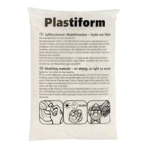 Glorex Plastiform, Träspackel, 5 kg (25 x 200 g), Ecru, 29 x 25 x 25 cm - 6 8071 10