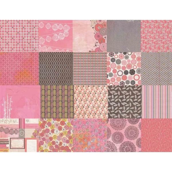 Origamipapper - MÉGACRÉA - Rosorna - 36 ark - Rosa - Avancerad
