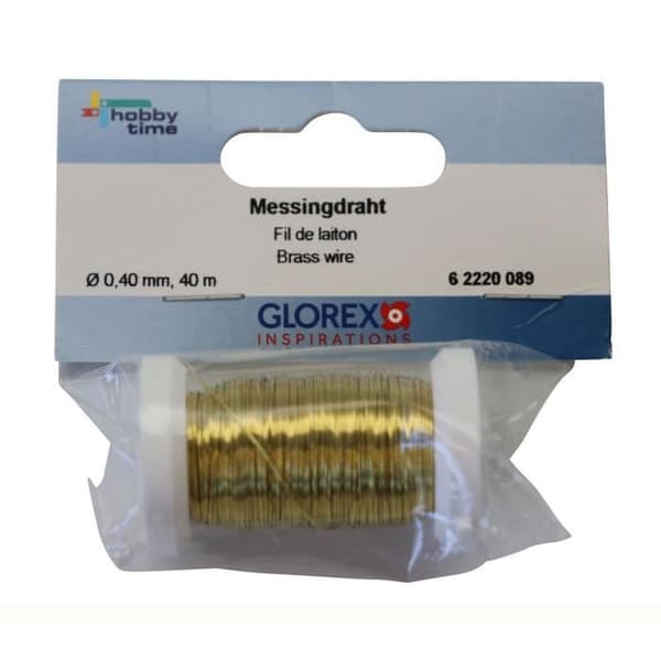 Glorex GmbH Glorex 6 2220 089 Guldtråd, med kopparskärna, 0,4 mm, ca. 40 m på rulle för 3D-skrivare