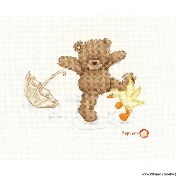 Vervaco Counted Cross Stitch Kit Popcorn Playing - 1695VB09