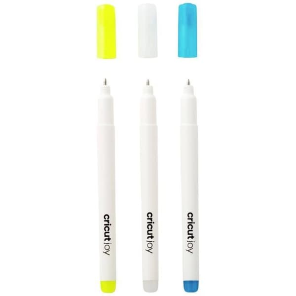 Gelpennor - Cricut - Joy - Set om 3 - Vit, blå, gul - Enkel anpassning