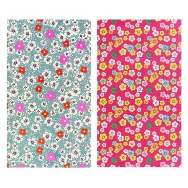 2 klisterpapper alla ytor - A4 - Washi Papper - Liberty Blommor