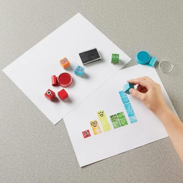 Kreativset - Lärresurser - Numberblocks Stampoline Park - 20 stämplar - 12 bläck - Blandat