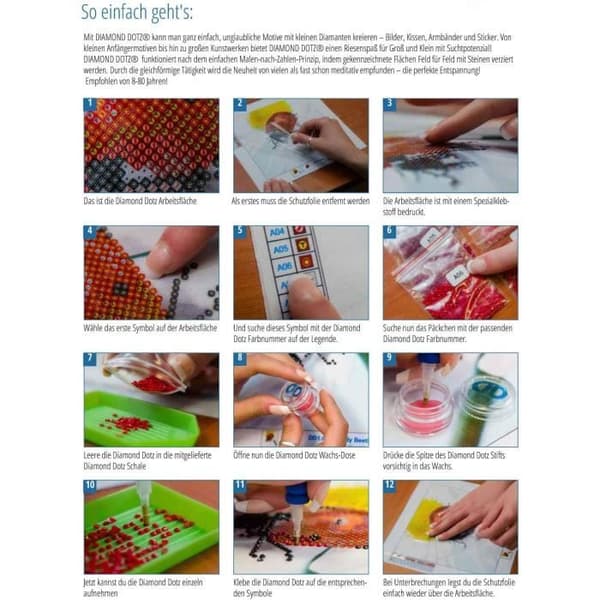 Diamond Dotz Paint Kit: Vild och gratis - Blandade - 35,5 cm x 45,7 cm Blandade färger - DD9.035